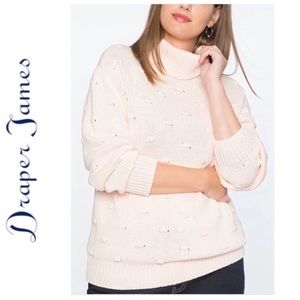 Draper James Eloquii Pink Puff Dot Sweater